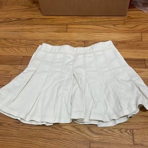 White Pleated Skirt